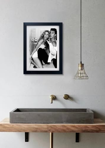Carrie and Mr Big in Toilet Art Print Poster Black and White Bathroom Wall Art - Image 7
