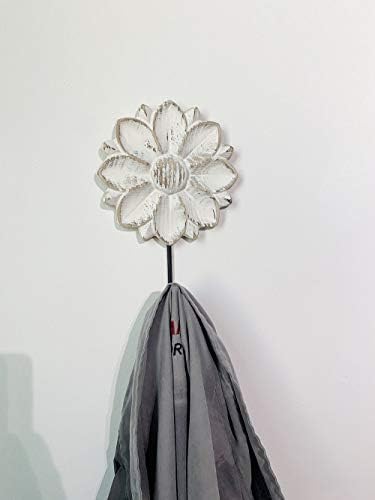 dwellington Decorative Wall Mounted Flower Hooks, Farmhouse Boho Coat Rack - Image 4