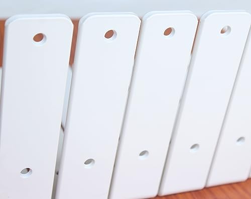 16 Pack - L 8" x H 6" x W1.5, 5mm Thick White L Shelf Bracket, Iron Shelf - Image 7