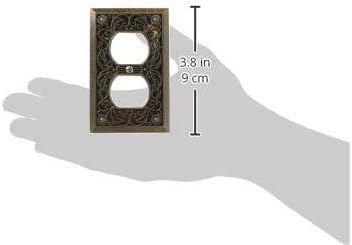 Amerelle 65DAB Filigree Wallplate, 1 Duplex, Antique Brass - Image 2