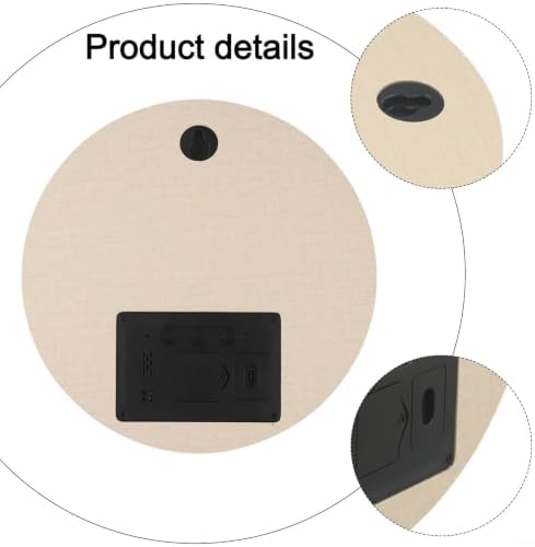 Wooden Silent Non-Ticking Wall Clock, Wood Moon Cordless Aesthetic Modern Alarm - Image 7