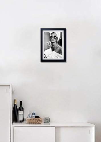Framed Audrey Hepburn Wall Art Black and White Bathroom Canvas Print Trendy - Image 7