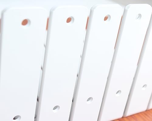 4 Pack - L 10" x H 6" x W1.5, 5mm Thick White L Shelf Bracket, Iron Shelf - Image 7