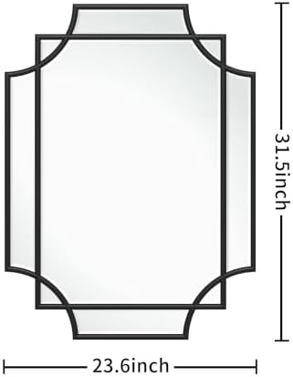 24x32 Inch Bathroom Mirrors for Over Sink, Framed Mirrors for Wall Black - Image 6