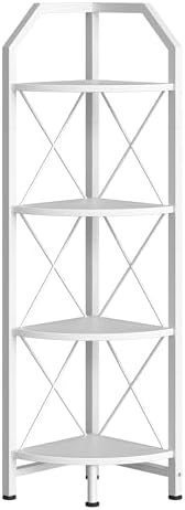 CHOEZON 4-Tier Corner Shelf, Industrial Corner Bookshelf, 47.6" Corner Storage - Image 7