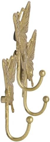 SOFFEE DESIGN Butterfly Gold Metal Wall Rack, Tiered Entryway Organizer - Image 7