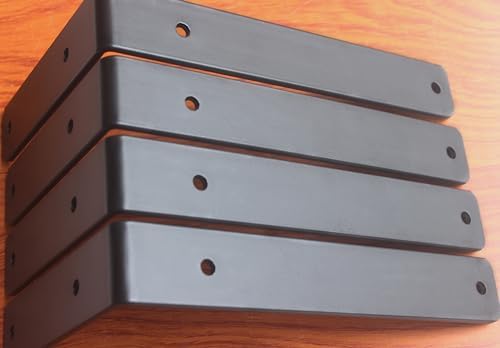 10 Pack - L 9" x H 6" x W1.5, 5mm Thick Black L Shelf Bracket, Iron Shelf - Image 7