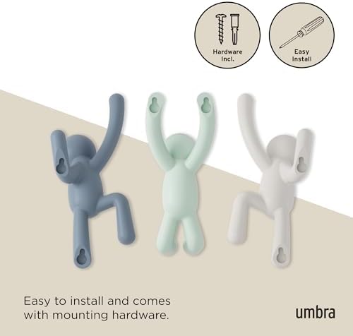 Umbra Buddy Wall Hooks, Wall Mount Coat Hooks - Image 6