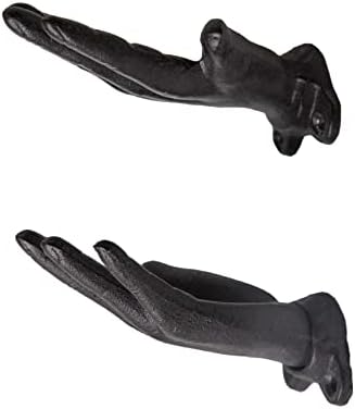 Danya B. "Palms Up Dark Brown Cast Iron Wall Mount Hook Set, Entryway Hooks or - Image 7