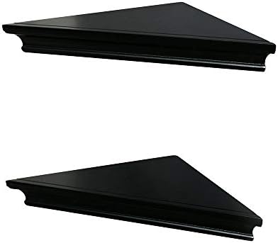 AHDECOR Black Floating Corner Shelves, Elegant Wall-Mounted Corner Shelf - Image 6