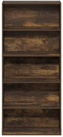 Furinno Jaya Book Shelf, 5-Tier Bookshelf, 52 Inch Tall Standing Bookcase - Image 7