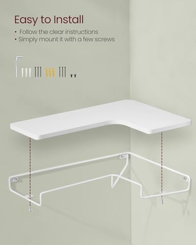 VASAGLE Corner Shelf Wall Mount Set of 2, Small Corner Floating Shelves - Image 6