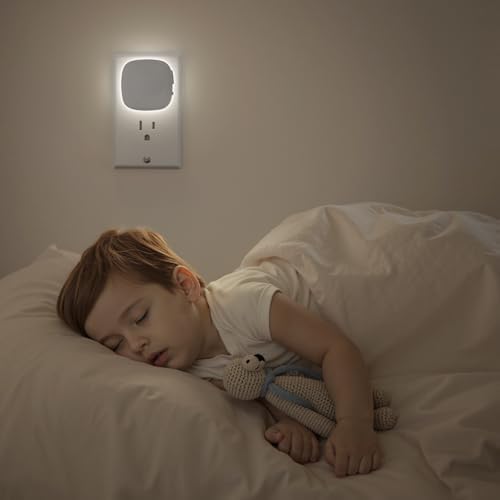 AUVON Plug-in LED Backlit Night Light 4 Packs, Motion & Dusk to Dawn Sensor - Image 7