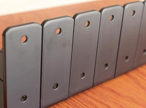 10 Pack - L 6" x H 4" x W1.5, 5mm Thick Black L Shelf Bracket, Iron Shelf - Image 6