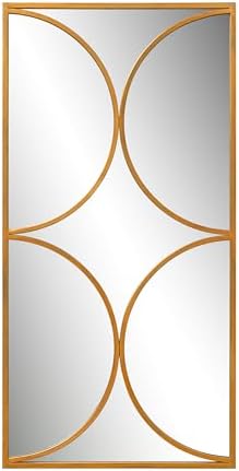SHYFOY Large Wall Mirror, 47 x 24 Accent Mirrors Gold Metal Frame - Image 7