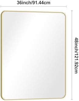 BONEWEI Gold Bathroom Mirror, 36x48 inch Wall Mirror - Image 7