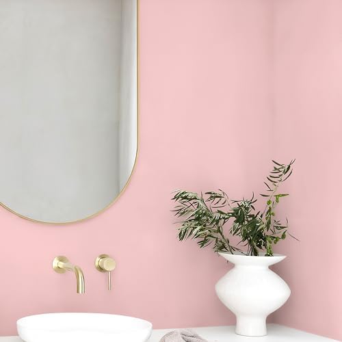 Rugreat Matte Pink Peel and Stick Wallpaper Solid Modern 236inL 15.7inW - Image 6