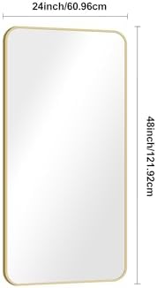 Gold Bathroom Mirror, 24x48 inch Wall Mirror - Image 7