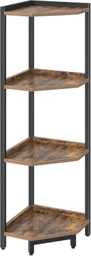 Hzuaneri Corner Shelf Stand 4-Tier Corner Bookshelf Storage Standing Shelf - Image 7