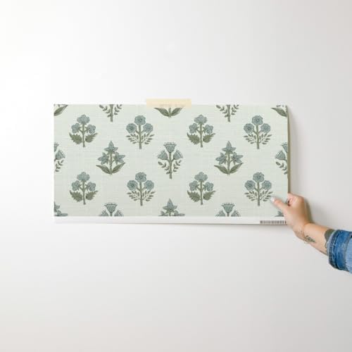 Spoonflower Block Print Neutral Peel and Stick Wallpaper - Image 7