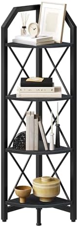 CHOEZON 4-Tier Corner Shelf, Industrial Corner Bookshelf, 47.6" Corner Storage - Image 7