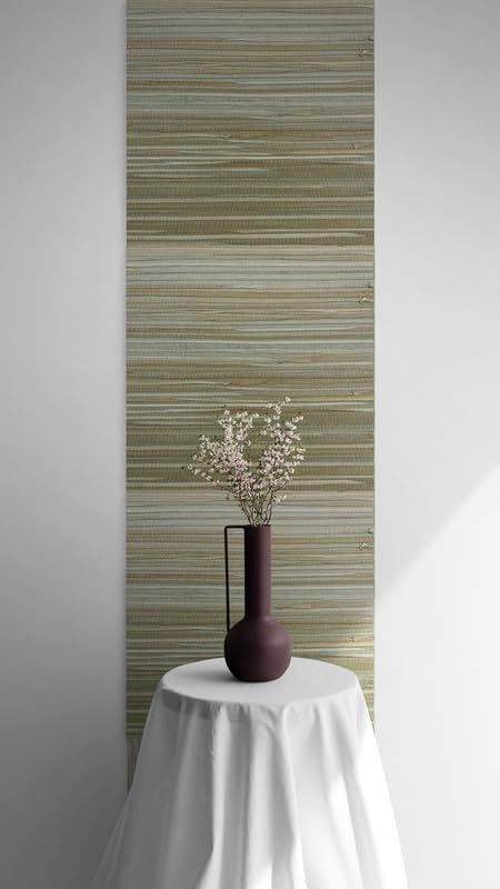CONCORD WALLCOVERINGS ™ Display Sample, Grasscloth Texture Wallpaper Roll - Image 7