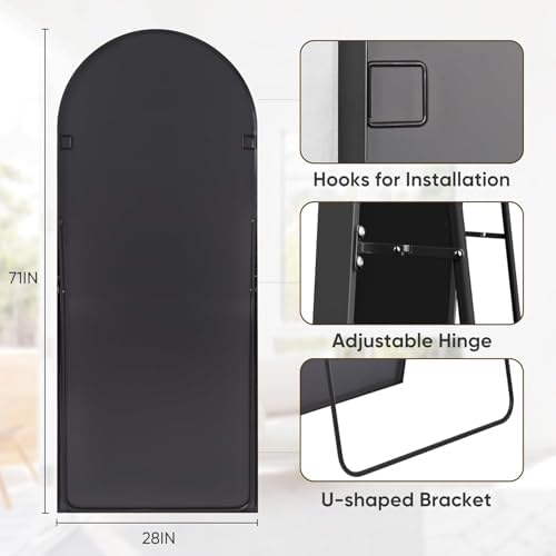 AUYHM Floor Length Mirror, Nano Glass Oversized Mirror Full Length, Standing - Image 5