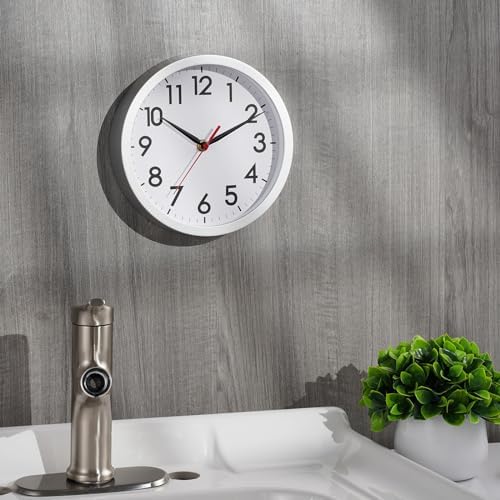 AKCISOT 8 Inch Wall Clock, Silent Battery Operated Analog Clock - Image 6