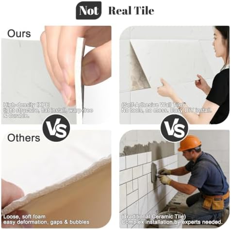 GRITHOME 20PCS Peel and Stick Backsplash Shower Tile, Easy DIY in Minutes - Image 2
