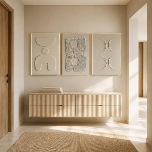 Thalasse Abstract Wall Art Large Framed 3D Sandstone 24x36 In - Image 7