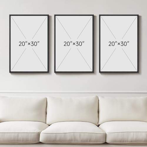 Large Framed Neutral Luxury Abstract Wall Art, 3 Piece Set, Each 20x30 In - Image 7