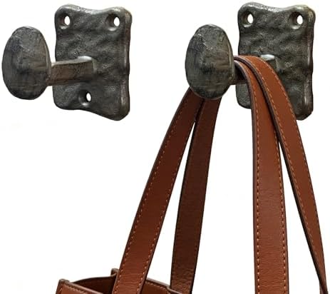 Rustic Cast Iron Railroad Spike Wall Hook, Heavy Duty Farmhouse Style Hammered - Image 7