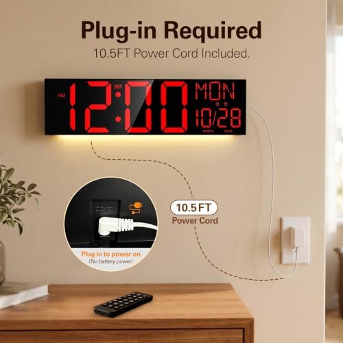 JALL 30" Oversize Digital Wall Clock - Image 6