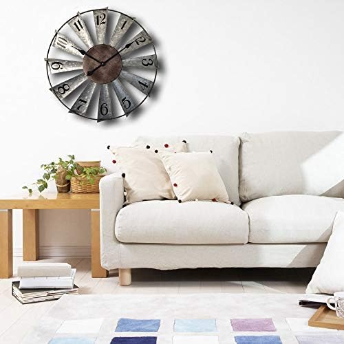Mrocioa Windmill Distressed Metal Wall Clocks - Image 7