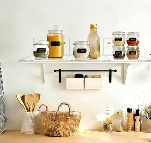 6 Inch 2PCS Clear Acrylic Floating Wall Shelves, Small Floating Shelves - Image 6