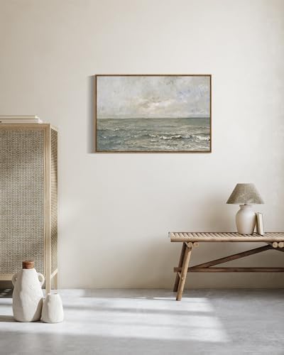 VIYYIEA Ocean Landscape Large Framed Wall Art, Seascape Vintage Paintings Art - Image 7