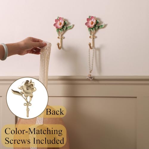 SOFFEE DESIGN 2PCS Enamel Large Flower Hooks - Image 7