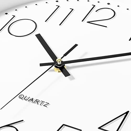 Foxtop 12" Modern Wall Clock Silent Battery Operated Analog Clock - Image 6