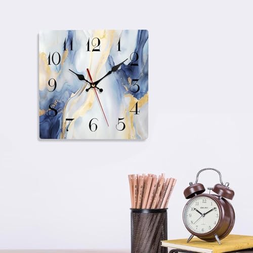 ArtSocket Square Wall Clock Silent Non-Ticking 10" Abstract Marble - Image 6