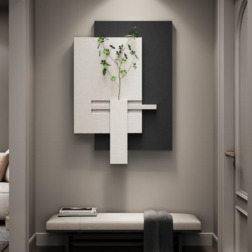 3D Textured Black and White Abstract Wall Art, Modern Minimalist Artwork - Image 6