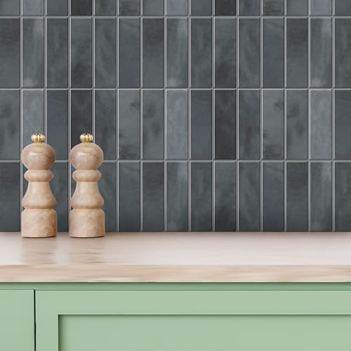 Select 5 Pack Peel and Stick Backsplash Square Tiles, 12x12 in - Image 6