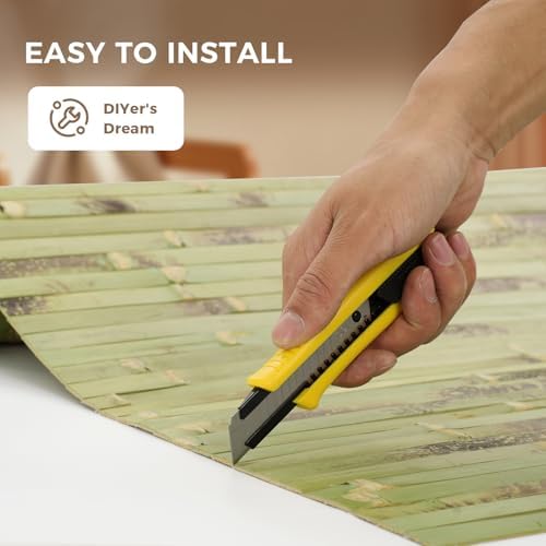 OUZUGIE 1 Pack 96x48 Inch Natural Bamboo Wall Panel - Image 6