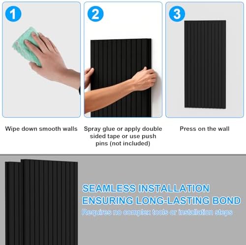 2 Pack Sound Proof Foam Panels for Walls, High Density Black Sound Deadening - Image 7