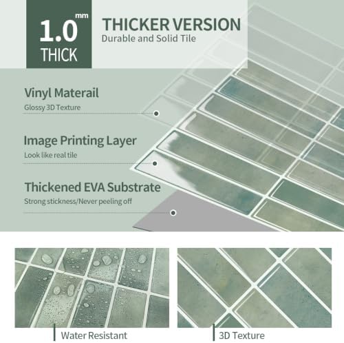 Peel and Stick Backsplash 3D Wall Tiles, Self-Adhesive, Oil Proof, Waterproof - Image 7