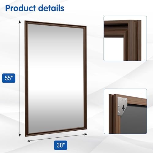 WEER Brown Bathroom Vanity Mirror 55x30 Inch - Image 7