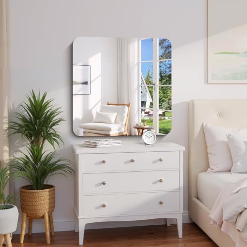 CILIBER Frameless Mirror, 30x30 Square Bathroom Mirrors - Image 6