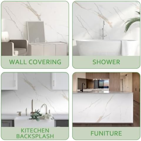 Marble Peel and Stick Waterproof Wall Paneling, Covers 38.75 Sq. Ft. - Image 6