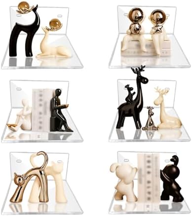 6Inch 6PCS Clear Acrylic Floating Wall Shelves, Small Floating Shelves - Image 6