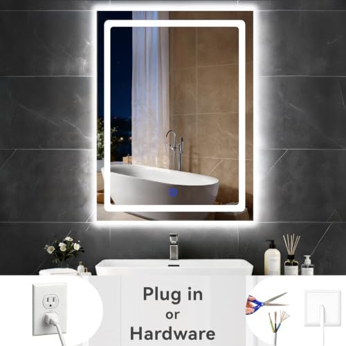 Bathroom Smart Mirrors with LED Lights, 18x24 Rectangle Mirror with 3 Color - Image 6