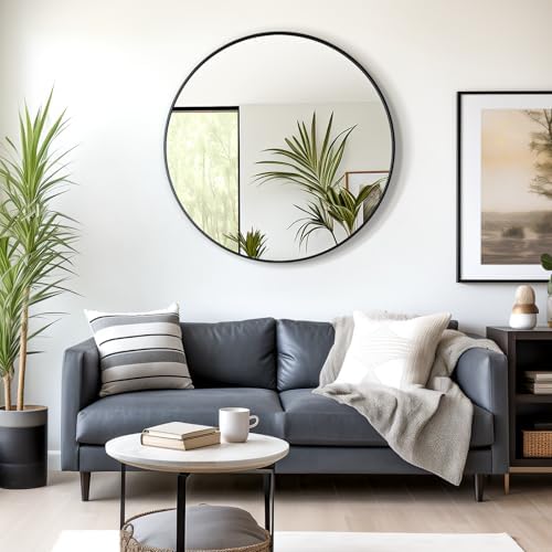 USHOWER 42 Inch Round Bathroom Mirrors - Image 6